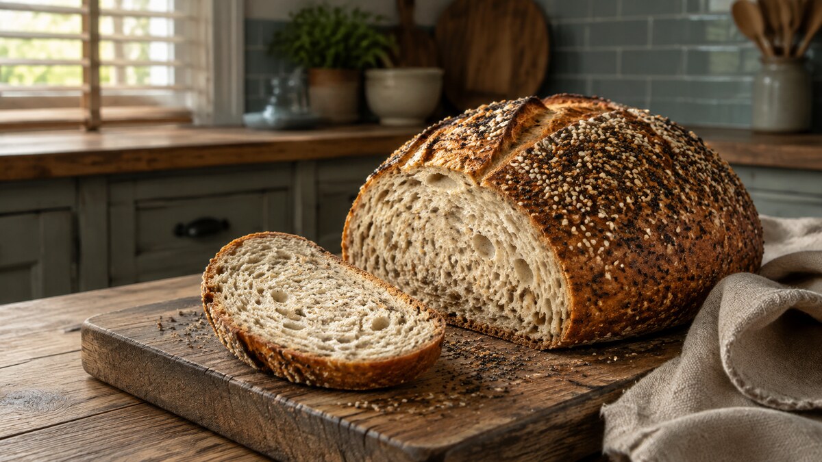 Everything Bagel Sourdough Bread