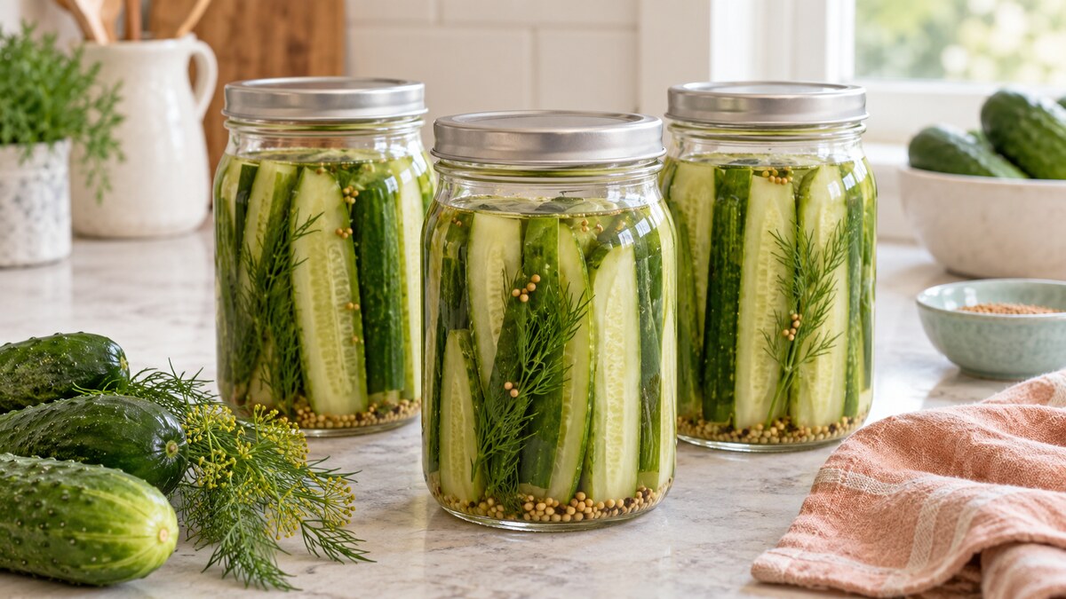 Quick Fresh-Pack Dill Pickles